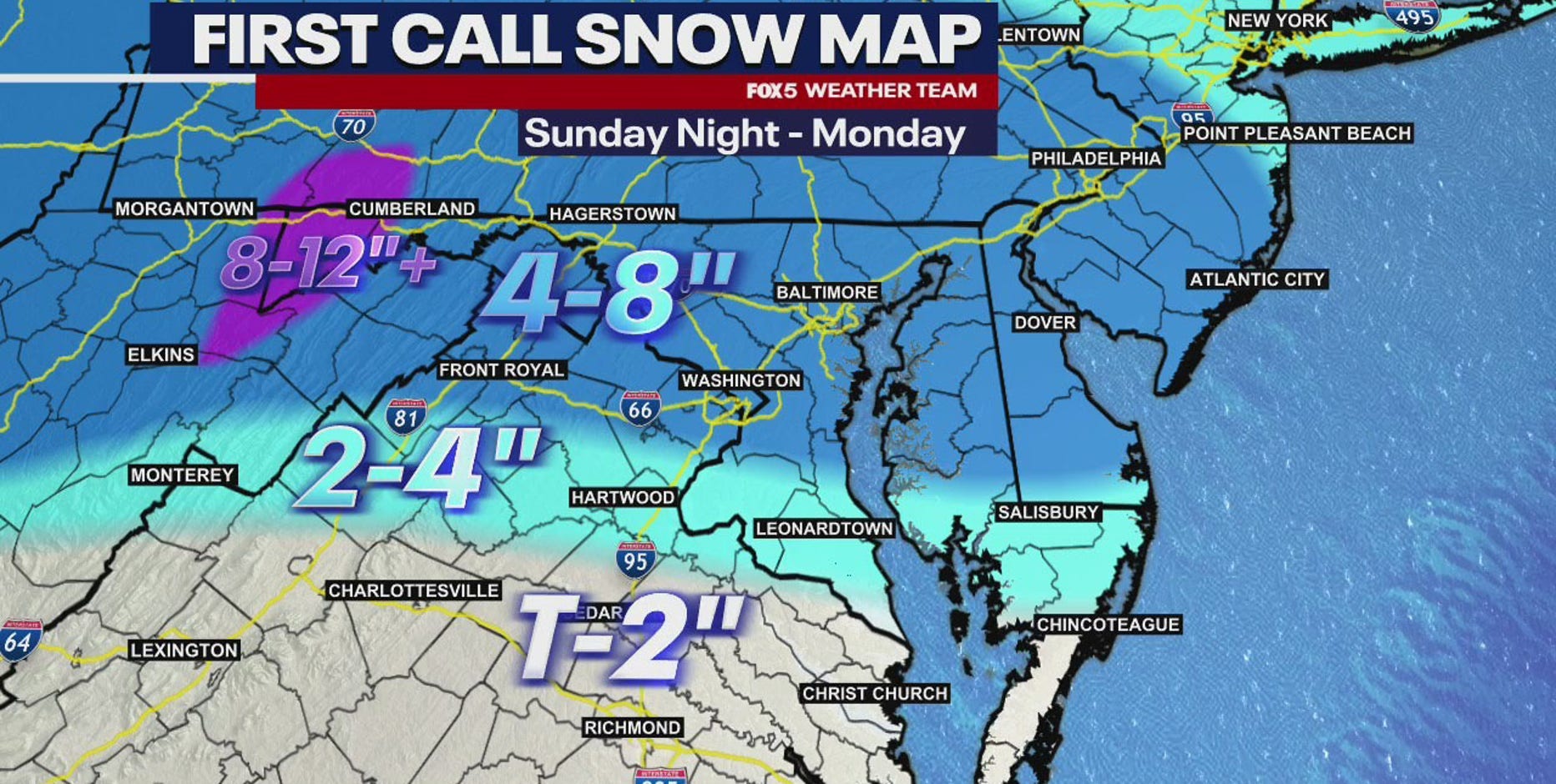 DC winter storm warning: 8 to 12 inches of snow across DC, Maryland